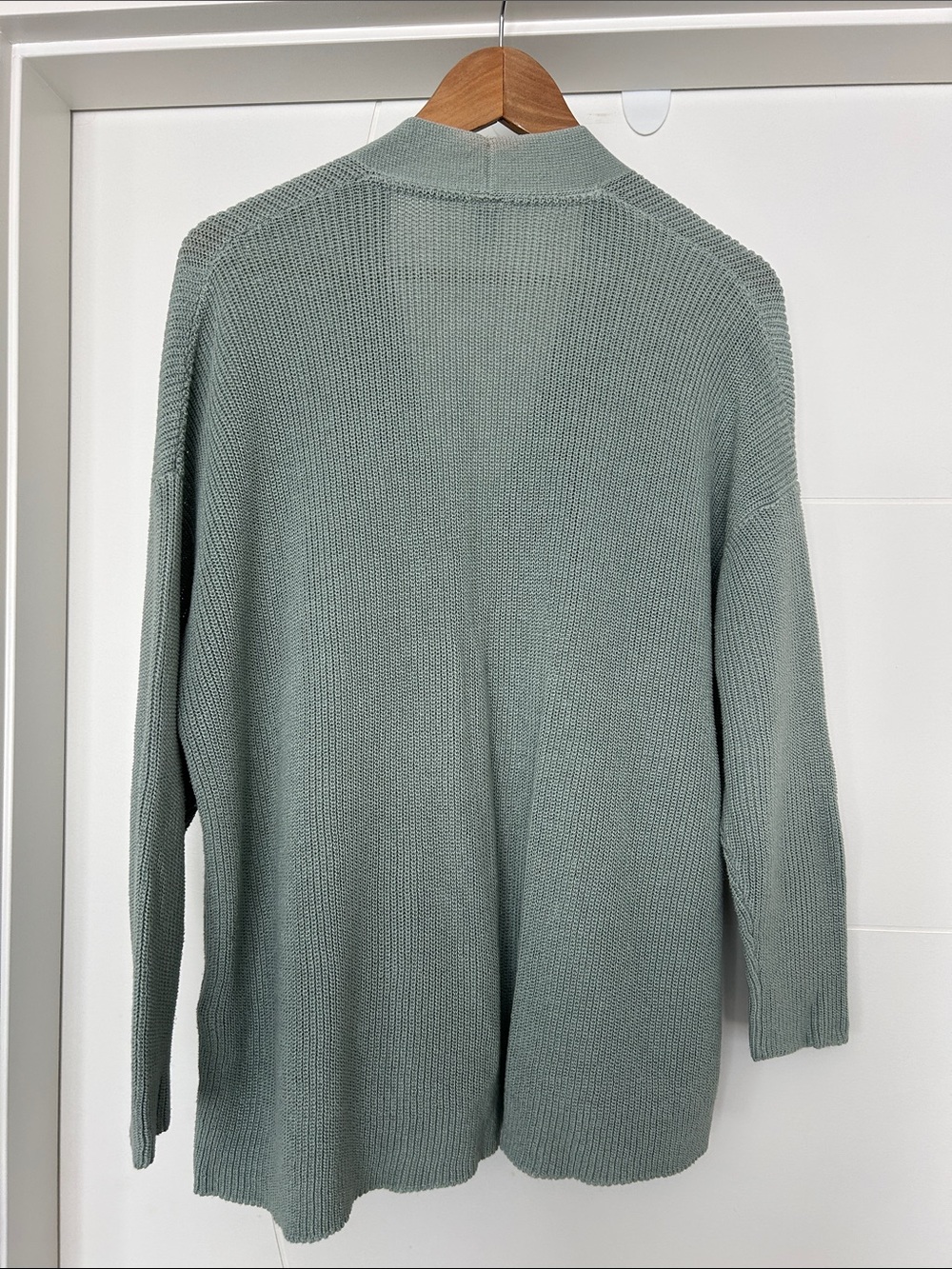 Simons Sage Green Button-Front Women's Cardigan - Picture 3 of 6